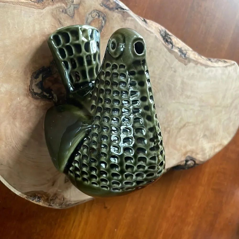 Mid Century Arthur Wood Bird String Dispenser with Scissor Holder